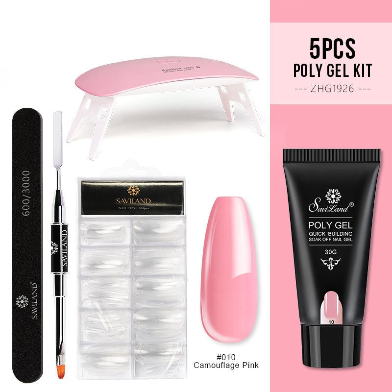 Saviland Quick Extension Gel Crystal Gel Nail Set