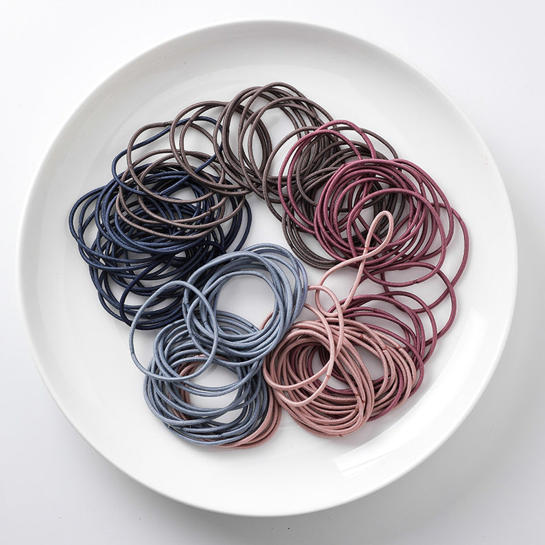 Simple small loop thin high elastic hair rope