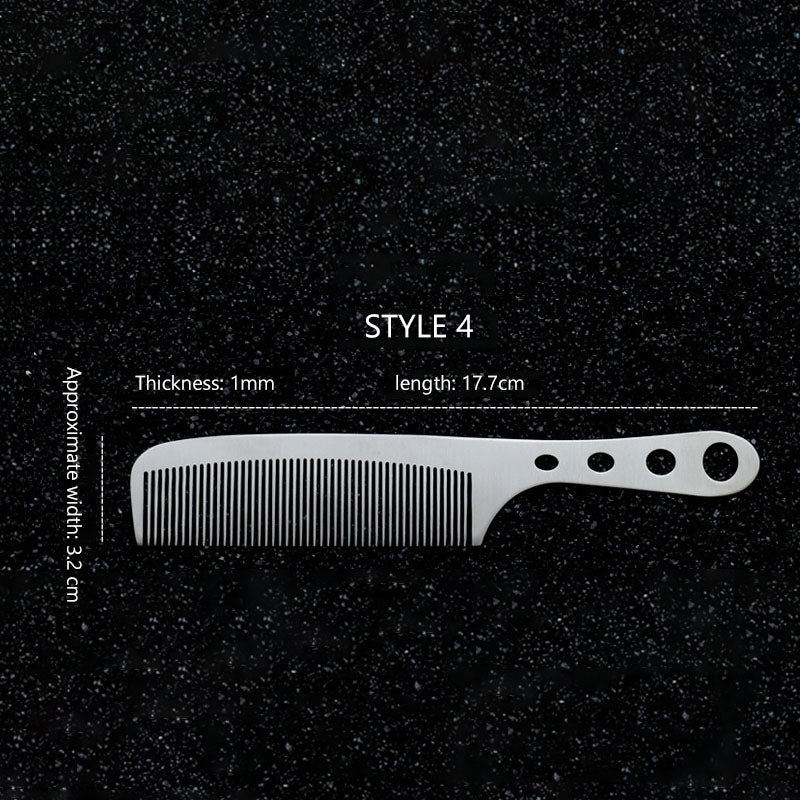 Fine-toothed ultra-thin steel comb for barber shop