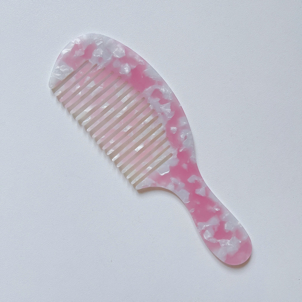 Plate Retro Large Long Handle Hair Comb Net Red Curly Wide Tooth Big