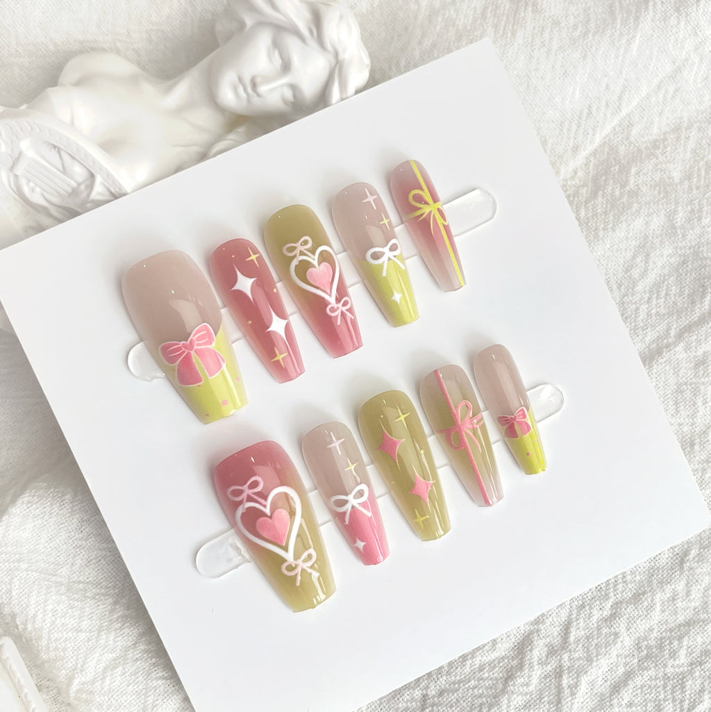 Dopamine Sweet Cool INS Style Dark French Fake Nail Tip