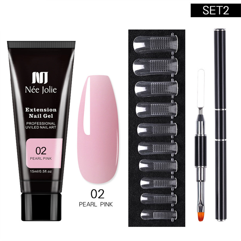 Nee jolie Nail Solid Extension Glue Nail Lamp Baking Set