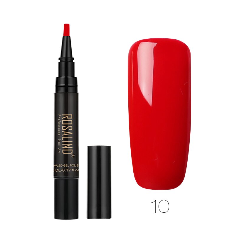 Rosalind 5ml Solid Color Nail Art Pen Nail Glue for Nail Art