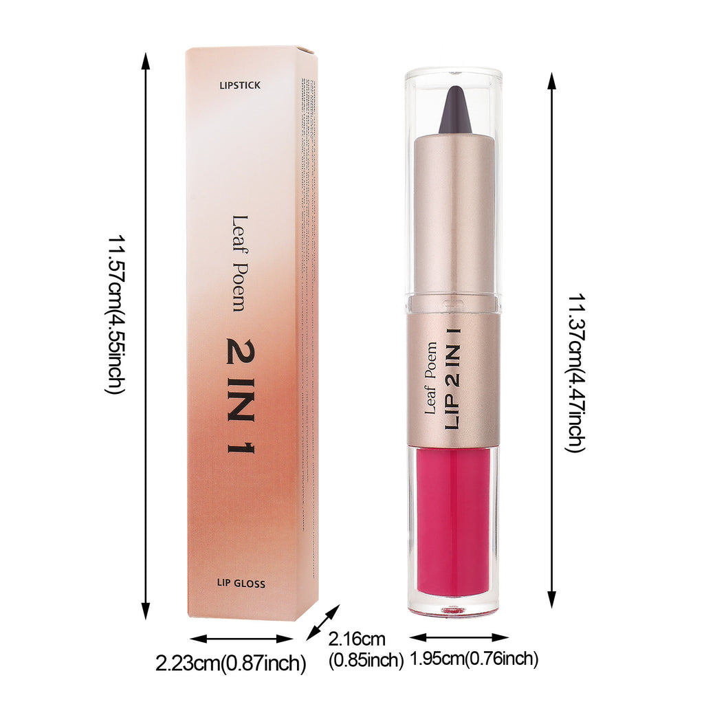 Dual-ended 2-in-1 Makeup Lip Glaze