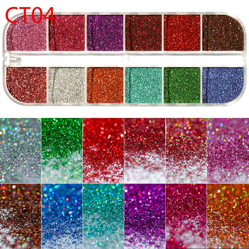 Nail Art Bright Powder Laser Symphony Candy Paper Nail Sticker
