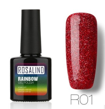 Rosalind Nail free, long-lasting, non-toxic, nail polish, ROSALIND phototherapy glue, star studded rainbow system.