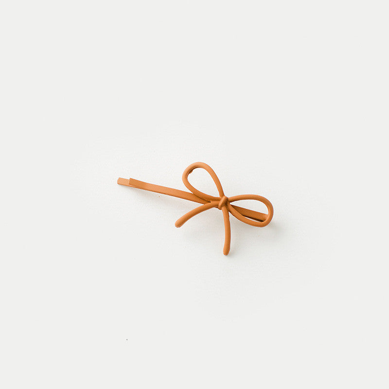 Water lacquer bow one word clip hairpin