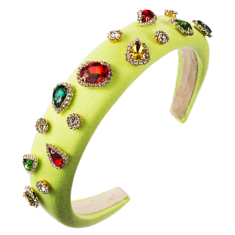 Diamond-studded candy sponge headband