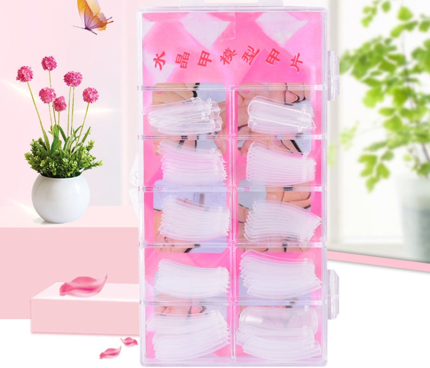 Ibcccndc Cross-border Solid-state Extension Glue Matching Piece A Crystal Transparent False Nail 100 Piece Box Nail Extension Glue