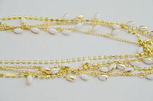 Horse Eye White Diamond Chain Headdress Tassel Hair Accessories Hairpin