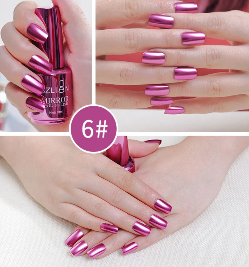 SZLIAN Mirror Silver Nail Polish