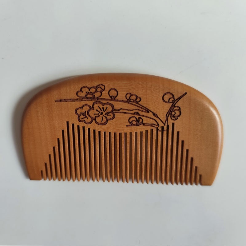 Solid Wood Portable Mahogany Comb