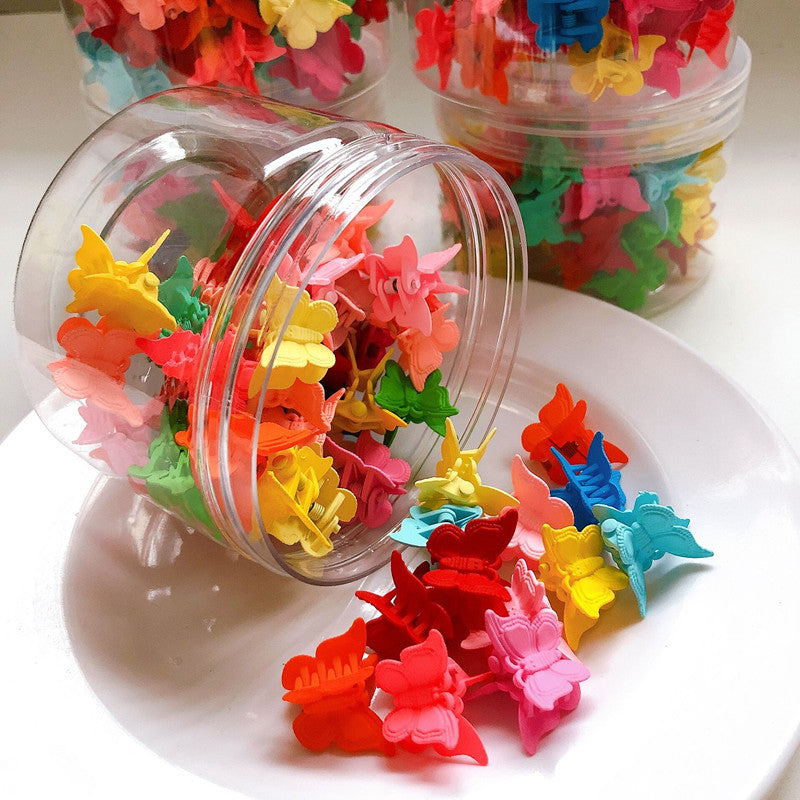 Color butterfly clip children's mini small hairpin