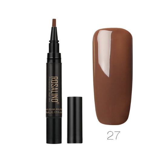 Rosalind 5ml Solid Color Nail Art Pen Nail Glue for Nail Art