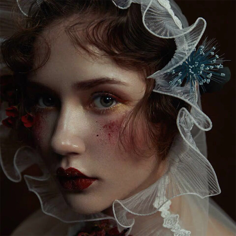 Vintage fairytale bridal lace veil