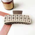 Western Denim Style Fashion Retro Printed Pu Barrettes