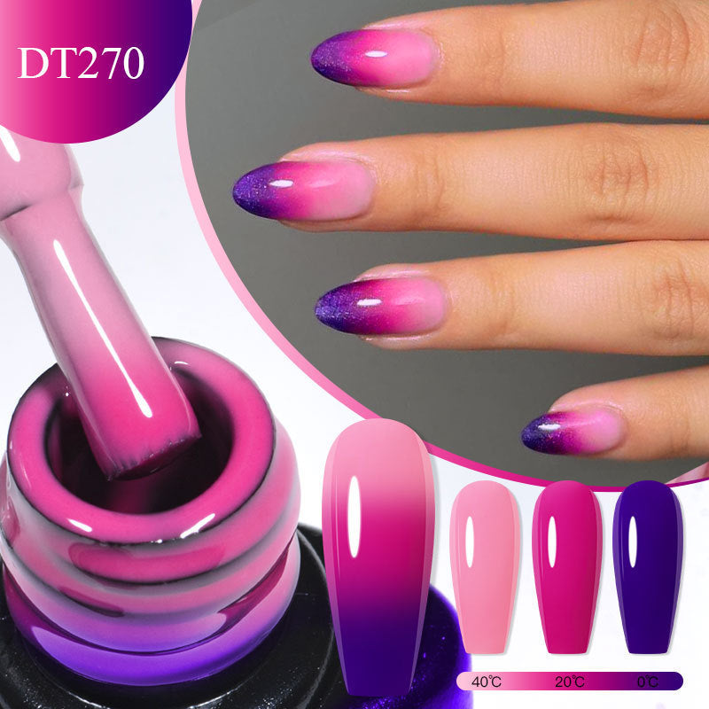 Shimmering Thermal Gel Fashion Nail Polish PU Protective Film For Nail Art