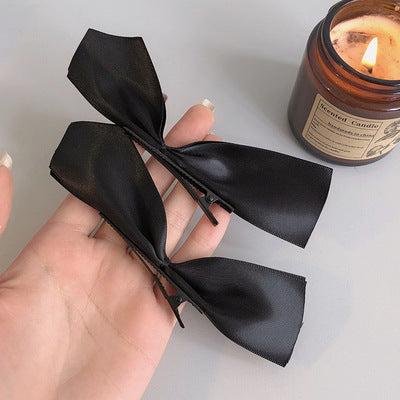 Black Bow Hairpin Female Headdress One Word Hairpin