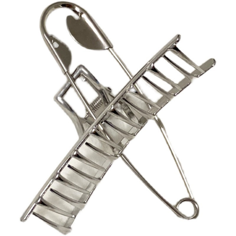 Oversized Pin Shark Clip Exaggerated Personality