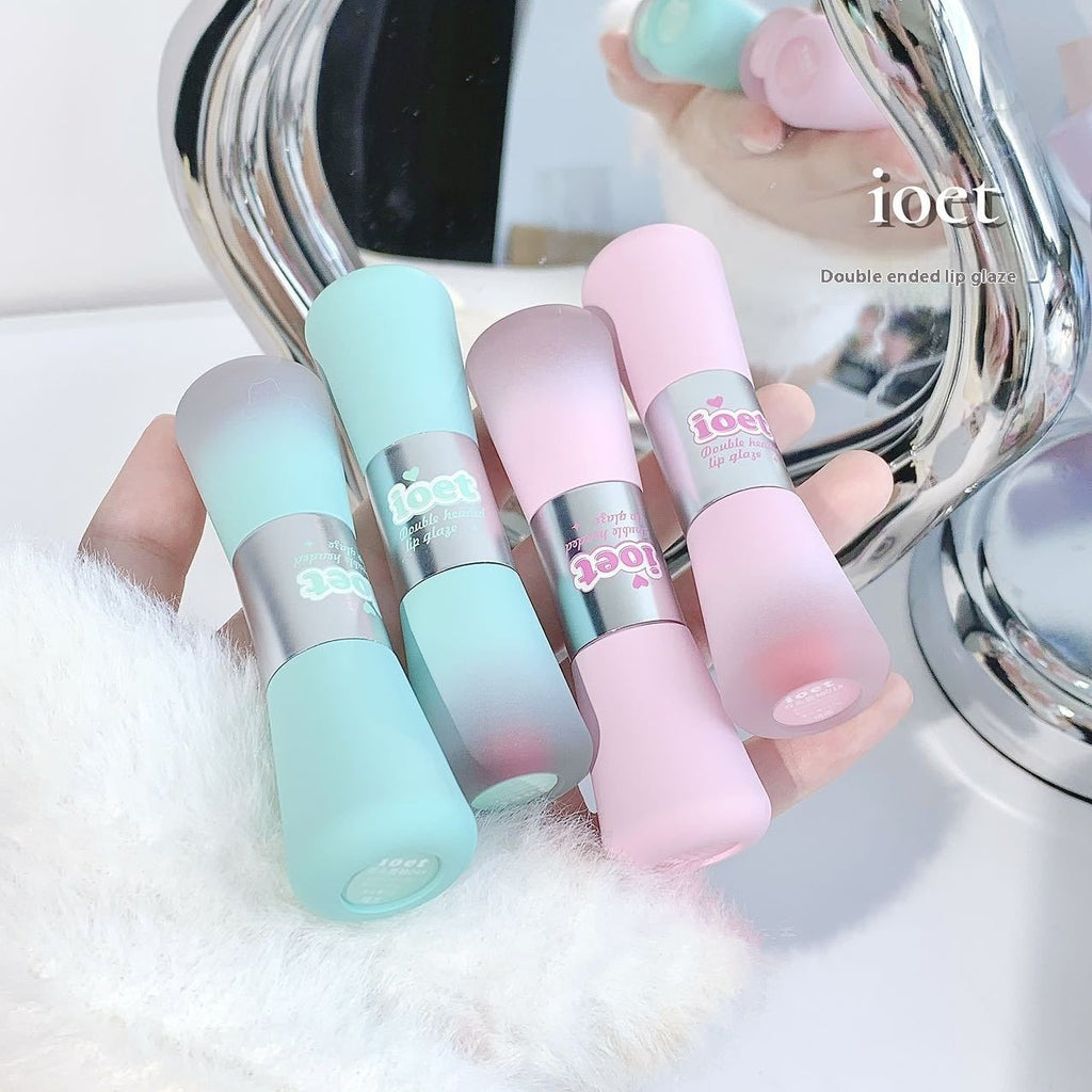 Double-headed Lip Lacquer Matte Finish Water Light Lipstick