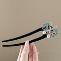 Classical Enamel Butterfly Hairpin New Chinese Style U-shaped