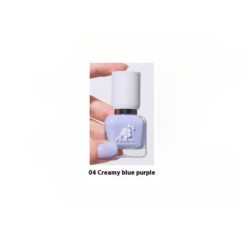 Wutering Water-based Quick-drying Baking-free Long-lasting Tearable Popular Color White Fragrance-retaining Nail Polish