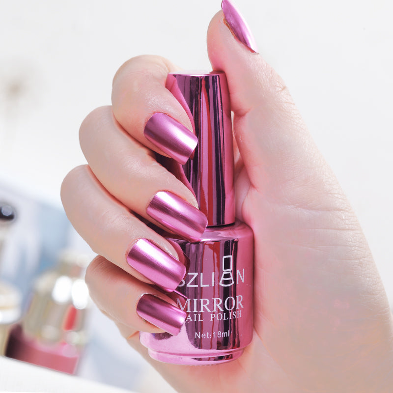 SZLIAN Mirror silver nail polish metal color stainless steel
