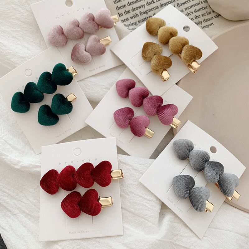 Korean Gold Velvet Love Hairpin All-match