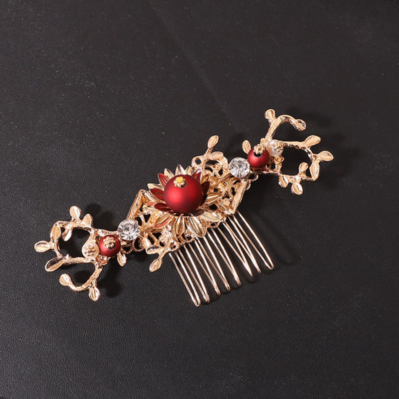 Chinese Style Bride Xiuhe Headdress Simple Phoenix Crown