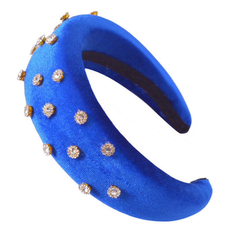 Fashion Diamond-studded Thick Flannel Headband Hair Accessories