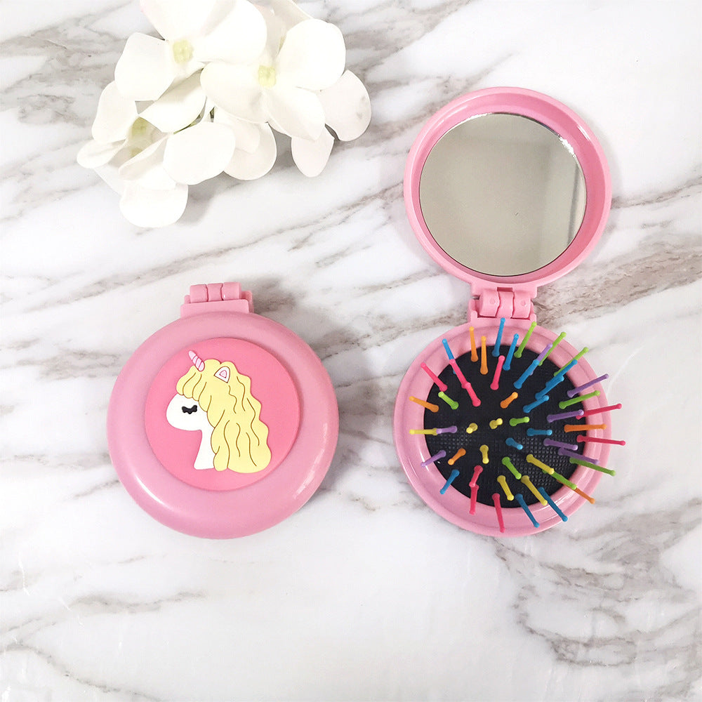 Unicorn Cartoon Animal Pattern Plastic Comb