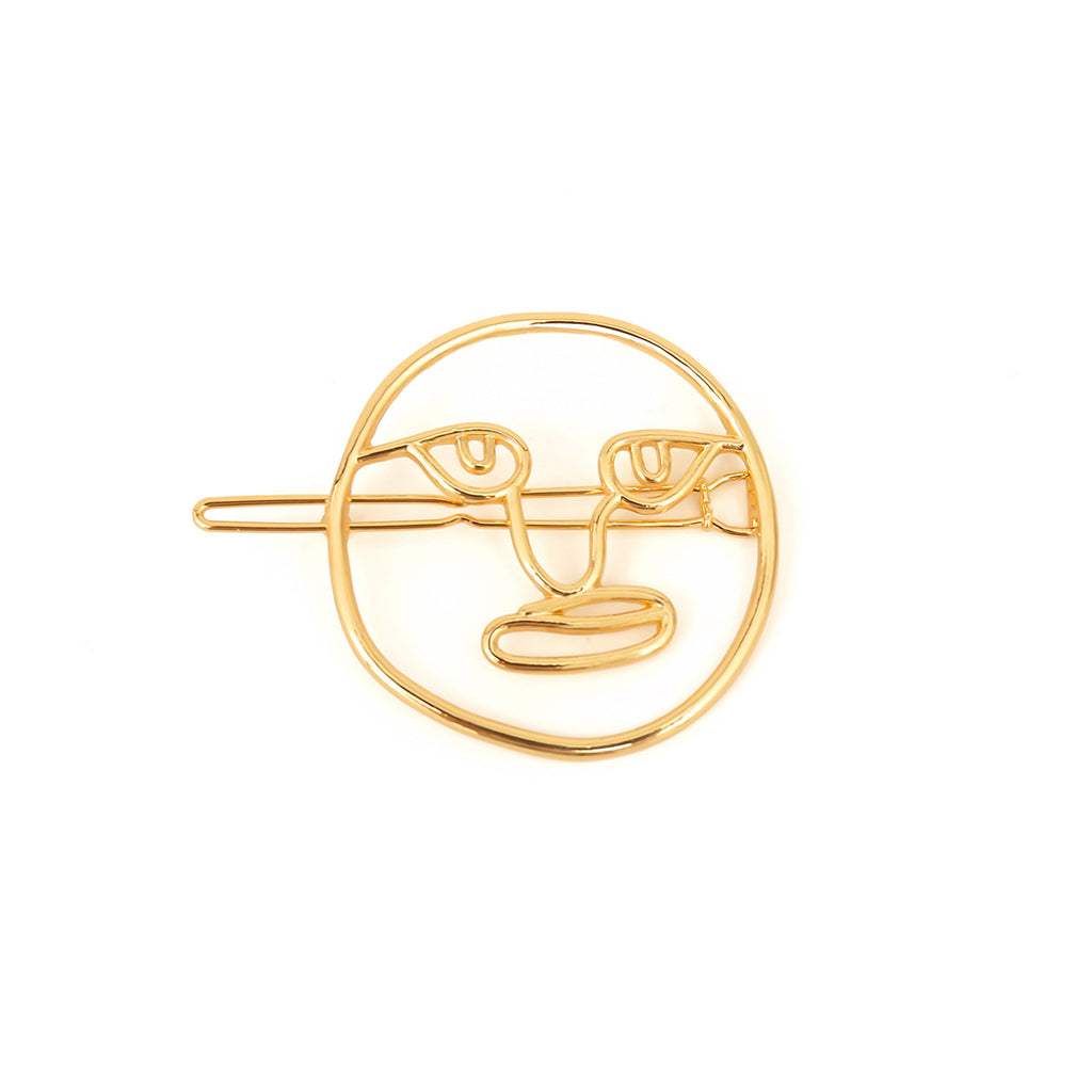 Alloy Creative Facebook Half-Pull Hairpin and Word Clip