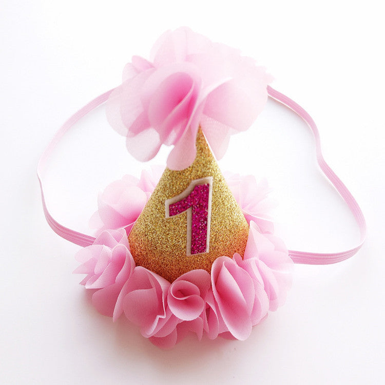 Children's Birthday Hat Gift Headband Headband Hair Accessories Baby Year Old Hat Crown
