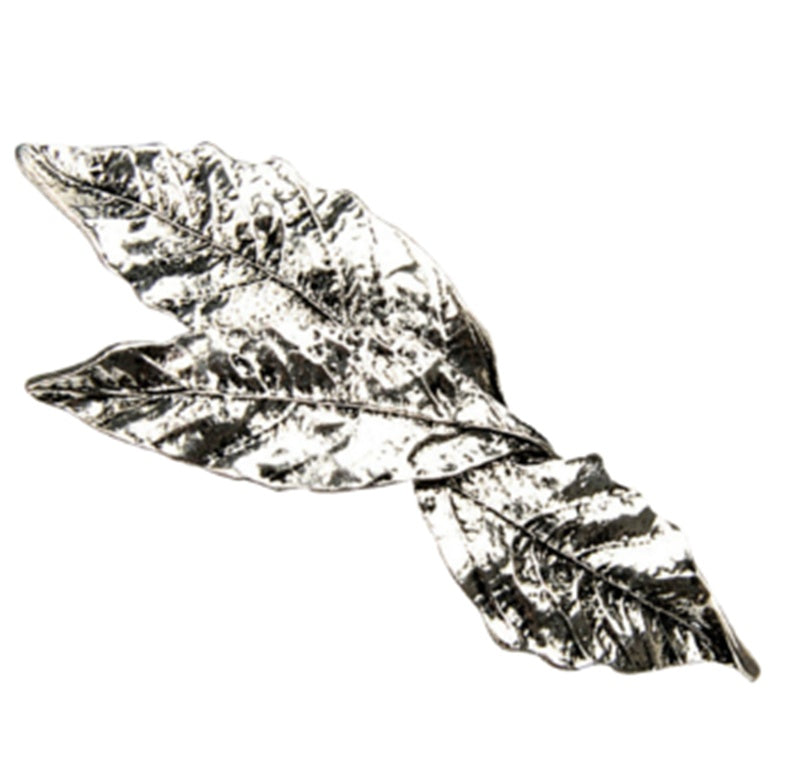 Retro Tree Leaf Hairpin European and American Spring Clip With Bangs