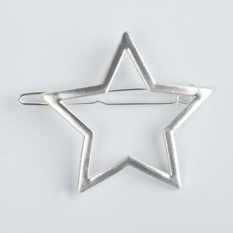 Hollow Smooth Five-Pointed Star Hairpin, All-Match Hairpin Side Clip Hair Accessories