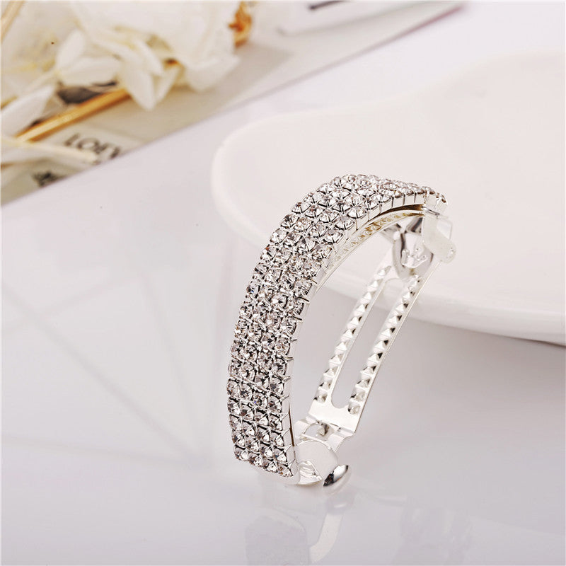 Korean New Women's Water Drill Horsetail Clip