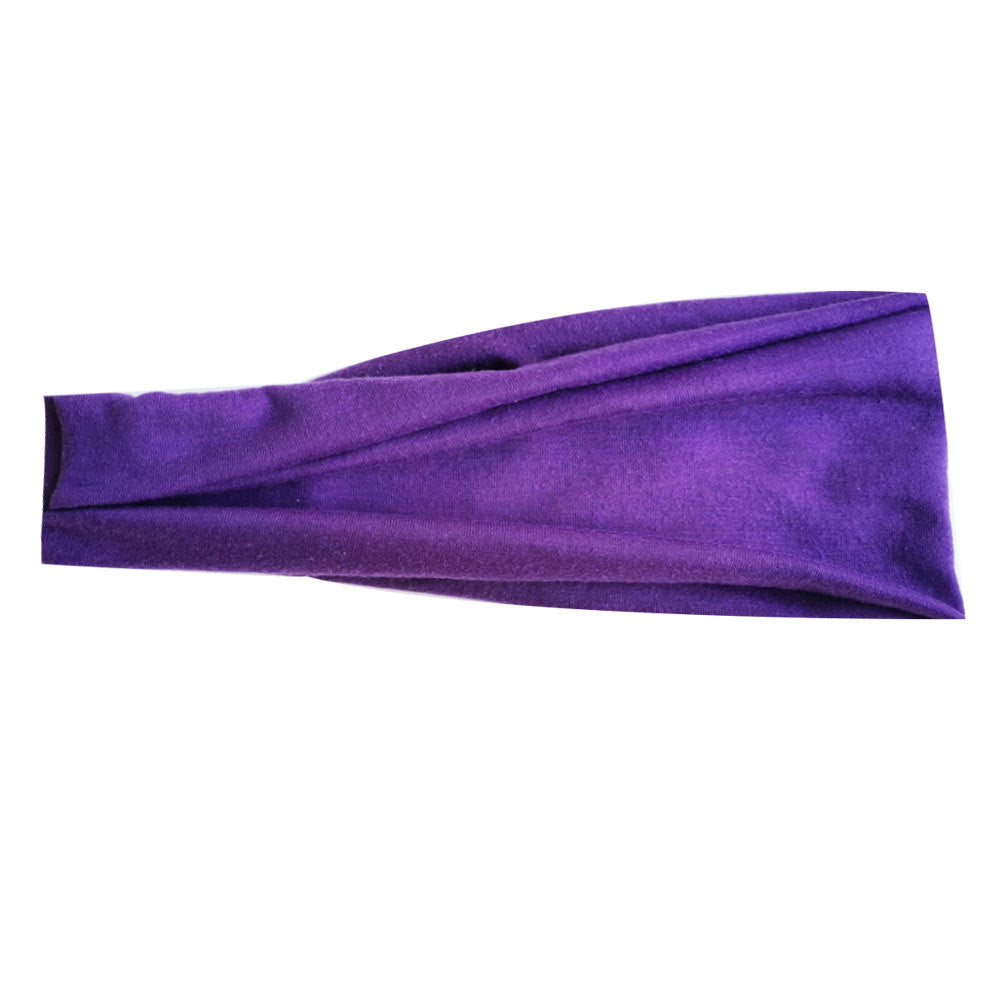 Cotton Foldable Drawstring Elastic Fabric Half-fold Sports Turban Wide-sided Headband