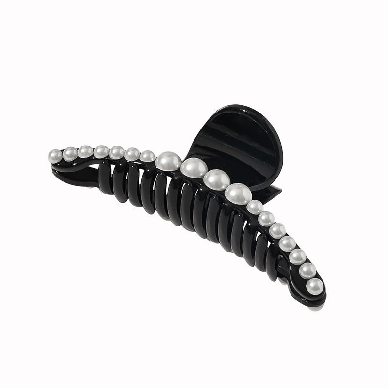Pearl Hairpin Side Clip Girl Back Head Grasping Hair Clip Headdress Female