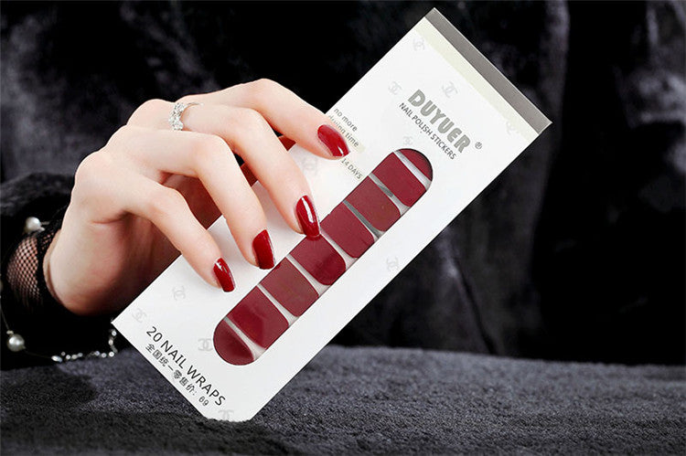Duyuer 3D Nail Art Patch Nail Polish Sticker Finished Foot Nail Sticker