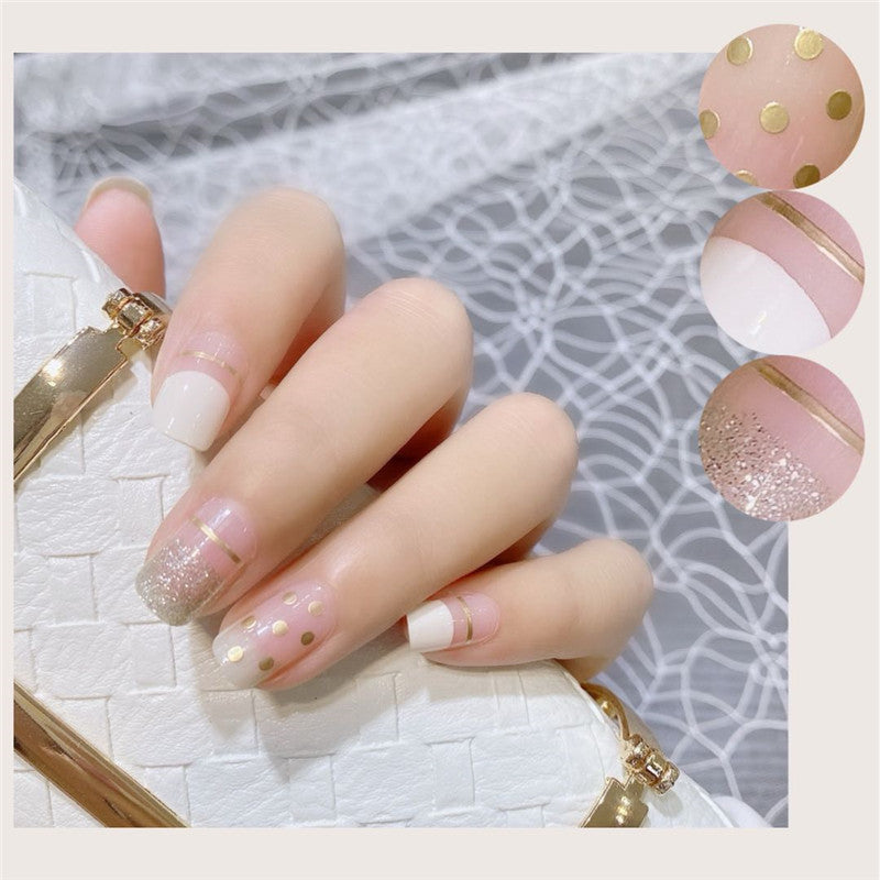Duyuer 3D Nail Art Patch Nail Polish Sticker Finished Foot Nail Sticker