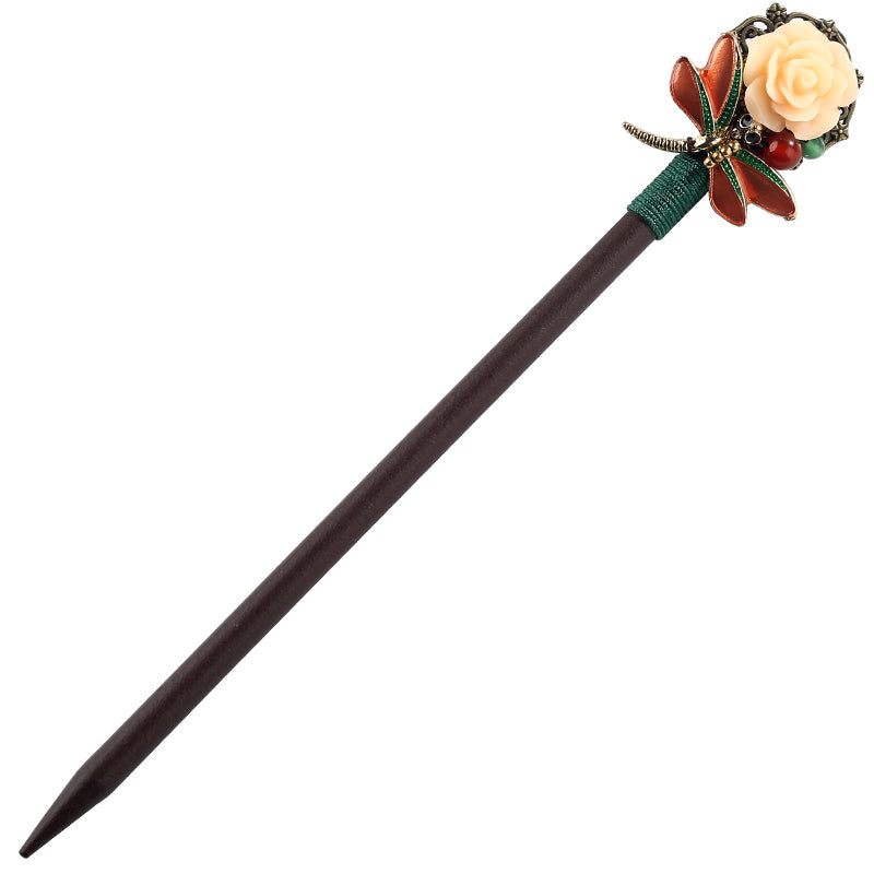 Simple and Modern Daily Pan Head Shaking Wooden Hairpin