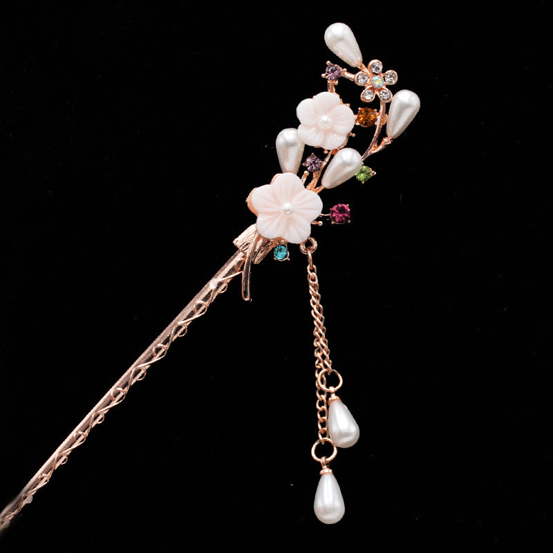 Step By Step Hanfu Accessories Plate Hair Alloy Rhinestone Hairpin