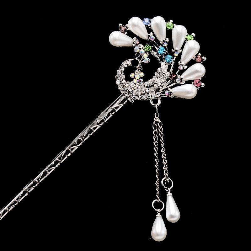 Step By Step Hanfu Accessories Plate Hair Alloy Rhinestone Hairpin