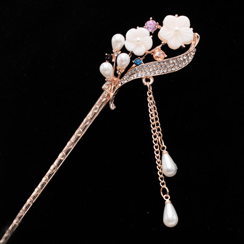 Step By Step Hanfu Accessories Plate Hair Alloy Rhinestone Hairpin