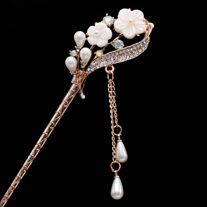 Step By Step Hanfu Accessories Plate Hair Alloy Rhinestone Hairpin