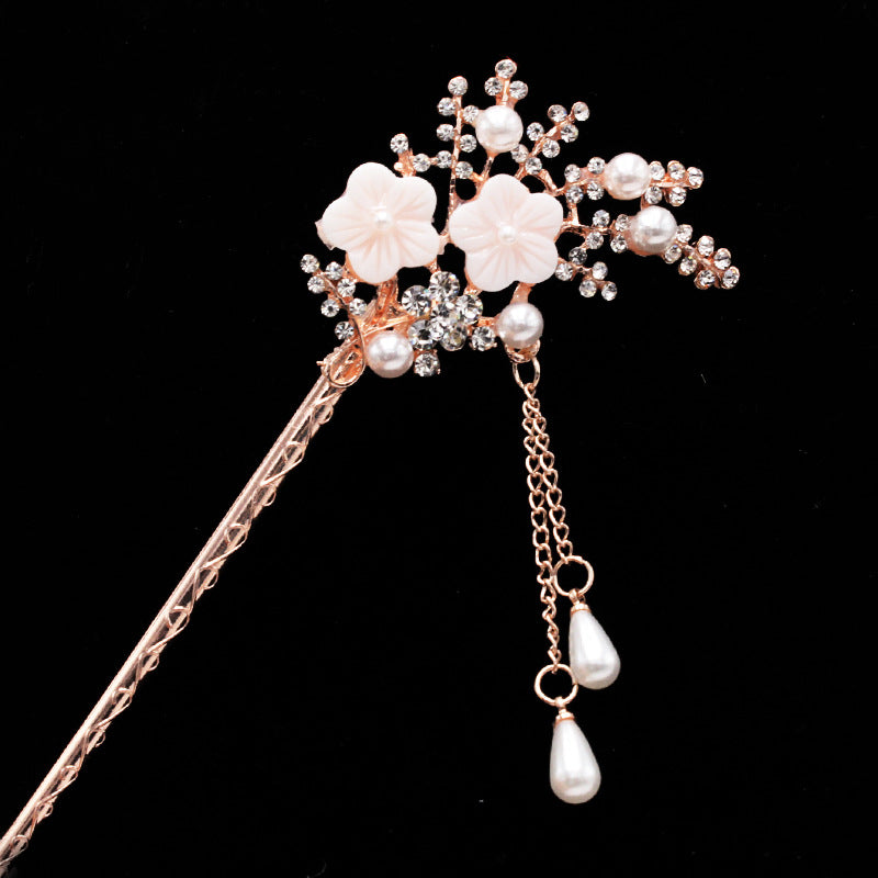 Step By Step Hanfu Accessories Plate Hair Alloy Rhinestone Hairpin