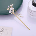 Hairpin Inlaid With Pearls and Shells