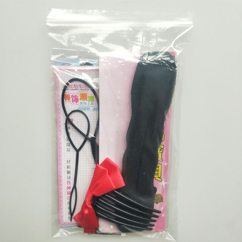 New Style Pattern Pan Hair Donut Ball Head Korean Hair Accessories Pan Hair Tool Set