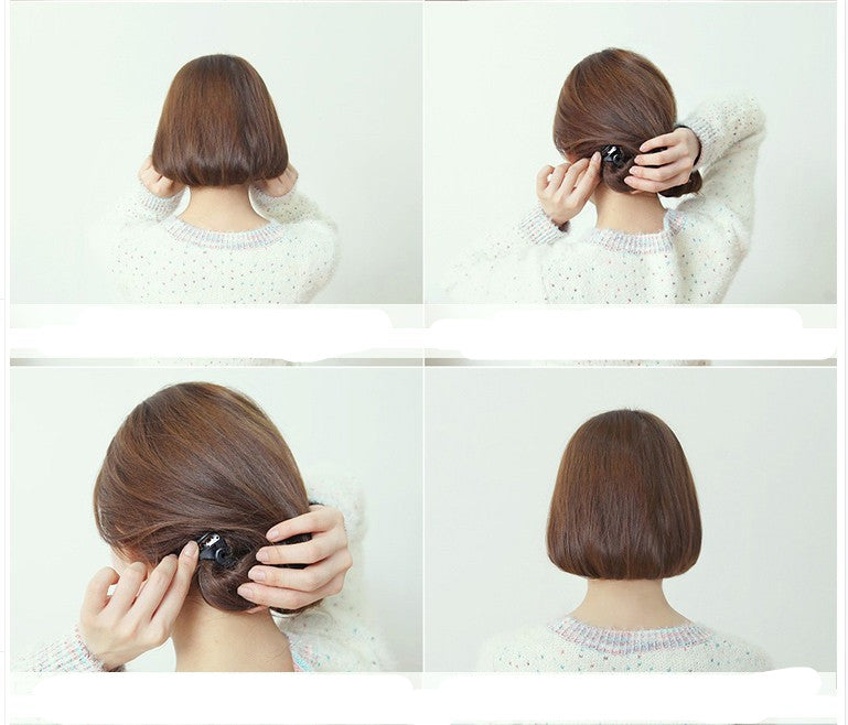 New Style Pattern Pan Hair Donut Ball Head Korean Hair Accessories Pan Hair Tool Set