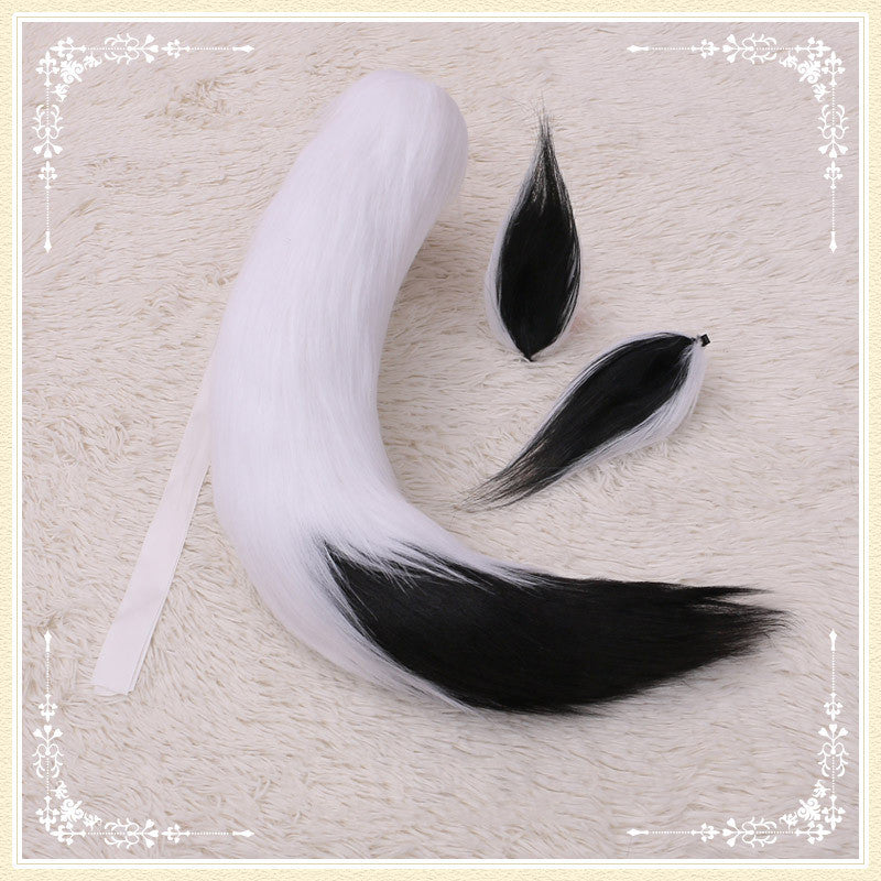 Double Long-Haired Beast Ears, Hairpin And Tail